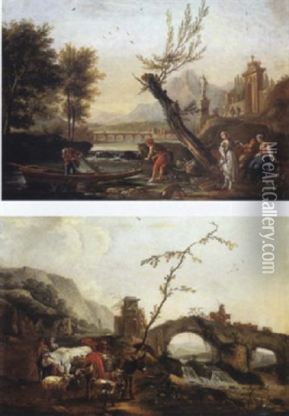 Le Retour De La Peche Oil Painting - Jean Baptiste Charles Claudot