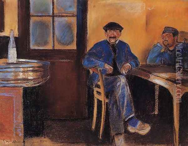 Tavern in St. Cloud Oil Painting - Edvard Munch