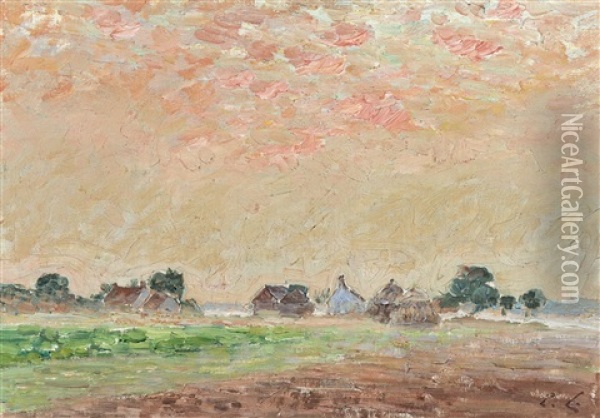 Landscape (1906) Oil Painting - Emile Claus