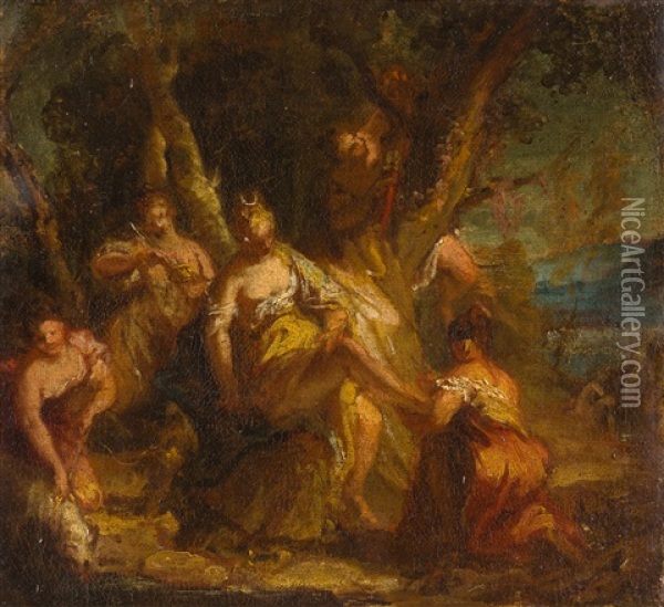 Das Bad Der Diana Oil Painting - Carlo Innocenzo Carlone