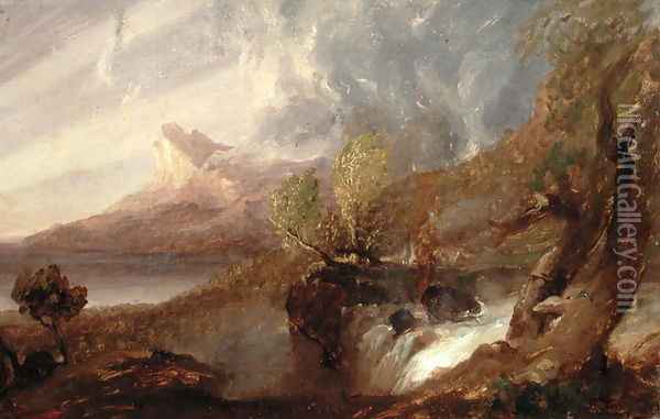 Study for a Wild Scene 1831 Oil Painting - Thomas Cole