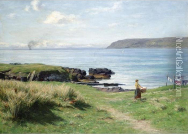 View Of Largs, Ayrshire Coast Oil Painting - Joseph Henderson