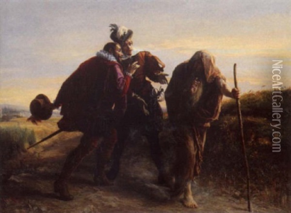 Le Juif Errant Oil Painting - Gaston Theodore Melingue