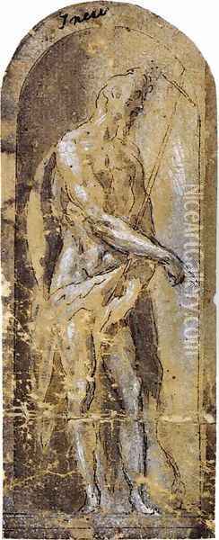 St John the Baptist 1577 Oil Painting - El Greco (Domenikos Theotokopoulos)