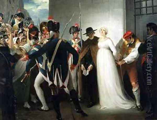 The Execution of Marie Antoinette 1755-93 Oil Painting - George E. Hamilton