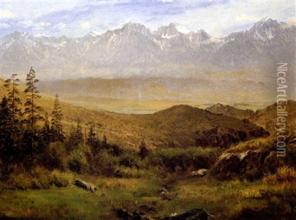 In The Foothills Of The Rockies Oil Painting - Albert Bierstadt