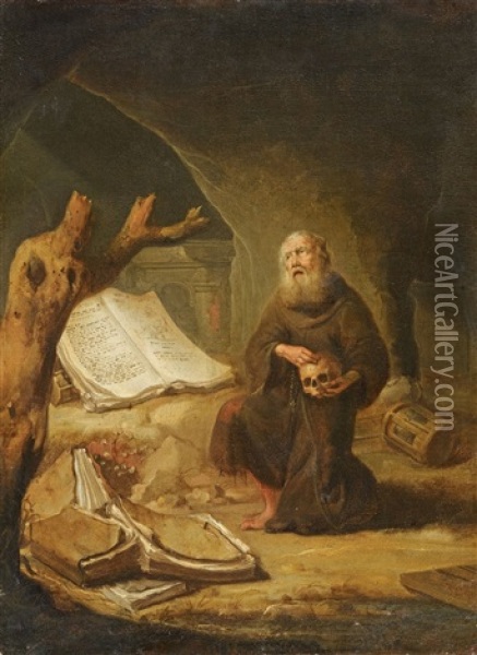 Saint Jerome In Prayer Oil Painting - Jacob van Spreeuwen