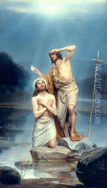 The Baptism of Christ Oil Painting - Carl Heinrich Bloch