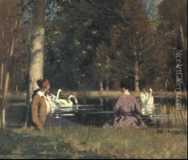 Leisure Moments Oil Painting - George Henry