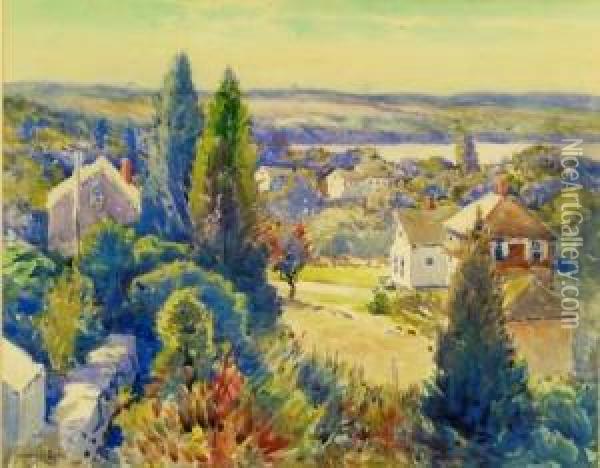 Gloucester View Oil Painting - John A. Cook
