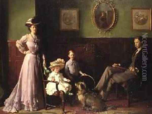 Group portrait of the family of George Swinton Oil Painting - Sir William Newenham Montague Orpen