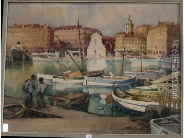 Le Port De Saint-tropez Oil Painting - Jean-Frederic Couty