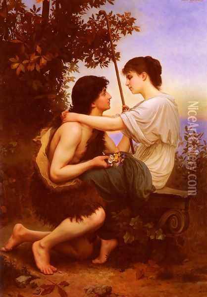 Idylle (or Daphnis and Chloe) Oil Painting - Camille Felix Bellanger