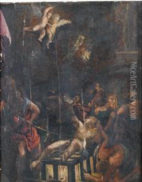 The Martyrdom Of Saint Lawrence Oil Painting - Tiziano Vecellio (Titian)