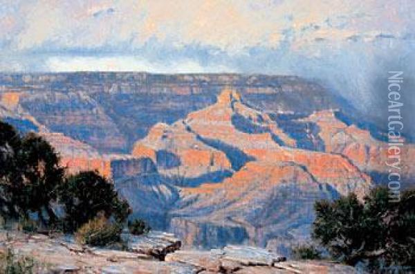 April Sunset, Grand Canyon Oil Painting - Robert Peter Baker