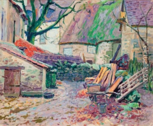 Vielles Maisons A Crozant Oil Painting - Paul Madeline