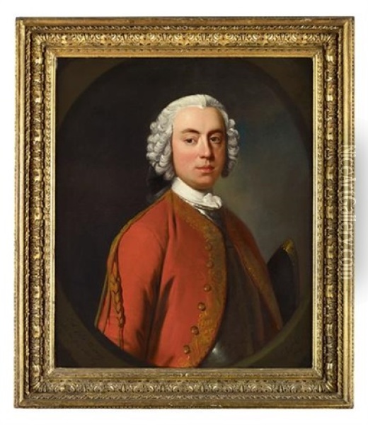 Half Length Portrait Of Lord John Murray (1711-1787) Oil Painting - Allan Ramsay