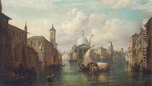 A Venetian Capriccio Oil Painting - Alfred Pollentine