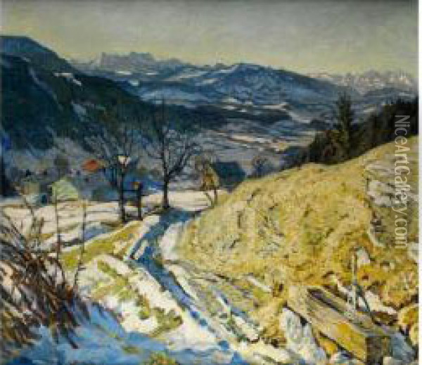 Vorfruhling Im Gebirge Oil Painting - Wilhelm Stumpf