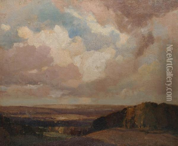 Autumnal Landscape. Oil Painting - William Josiah Redworth