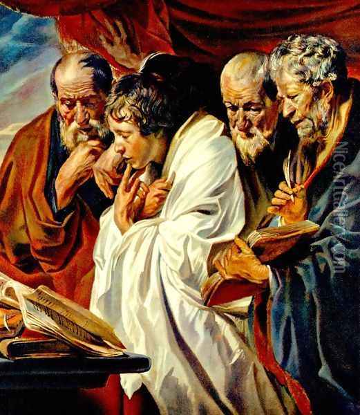 The Four Evangelists Oil Painting - Jacob Jordaens