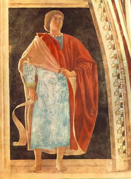 Prophet (2) c. 1452 Oil Painting - Piero della Francesca