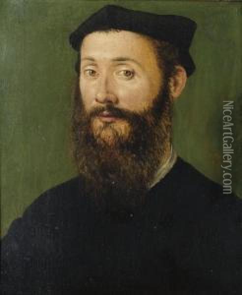 Portrait D'homme En Buste Oil Painting - Corneille De Lyon
