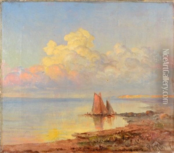 California Coastal Scene Oil Painting - Charles Henry Grant