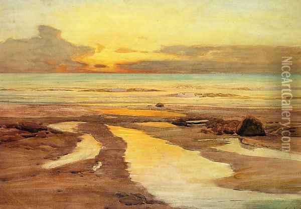 Looking West, St. Ives Oil Painting - Frederick Judd Waugh