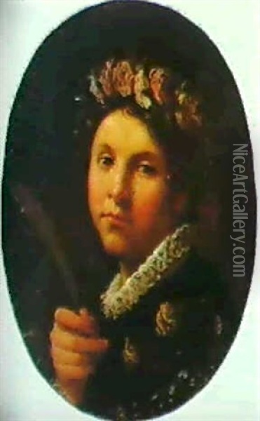 A Personification Of Fame Oil Painting - Cesare Dandini