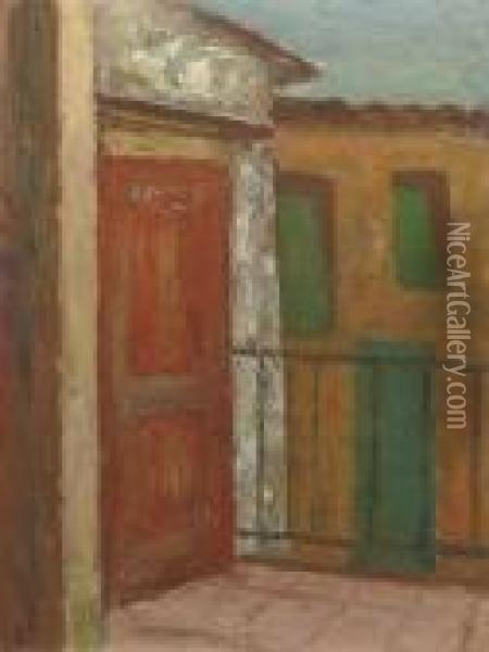 The Balcony Oil Painting - Mark Gertler