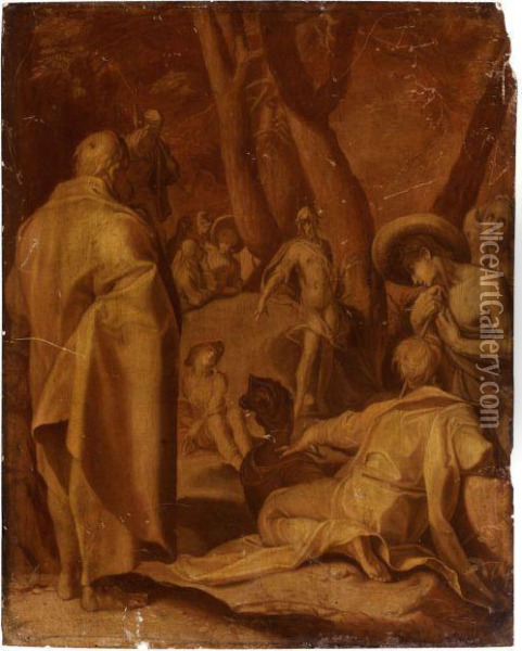 La Predication De Saint Jean-baptiste Oil Painting - Abraham Bloemaert