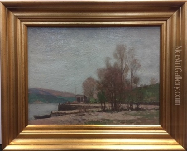 The Boathouse, Loch Fyne Oil Painting - George Houston