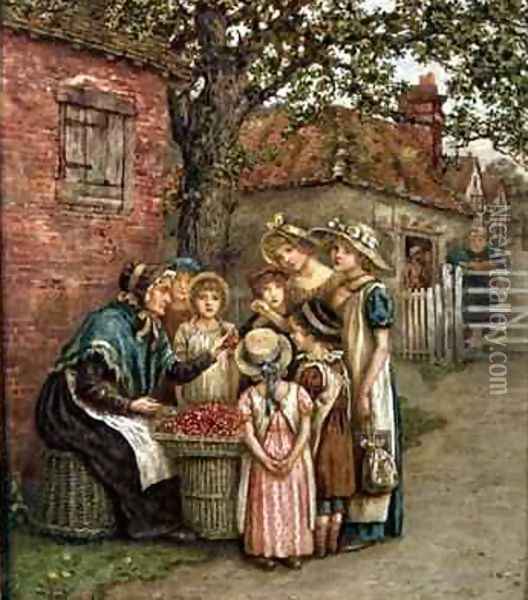 The Cherry Woman Oil Painting - Kate Greenaway