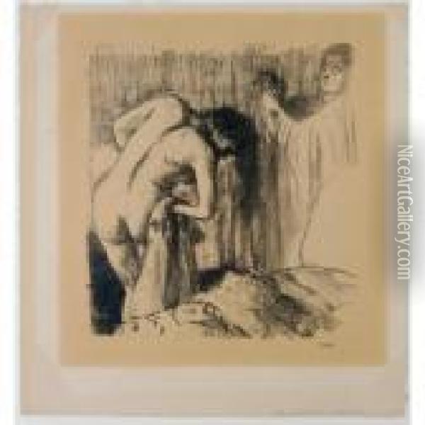 After The Bath Iii (reed & Shapiro 65) Oil Painting - Edgar Degas