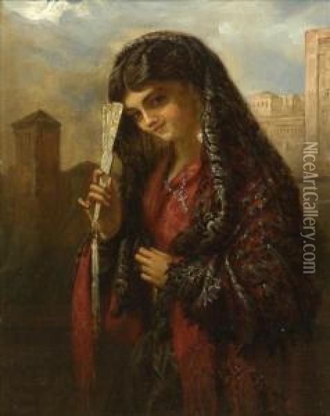 The Belle Of Granada Oil Painting - Henry Harrison Martin