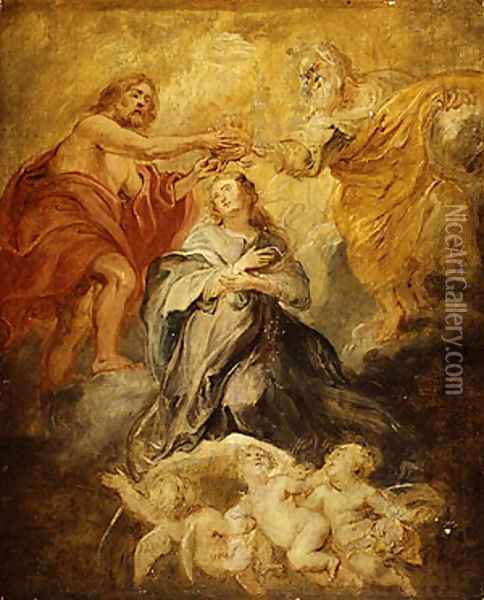The Coronation of the Virgin sketch Oil Painting - Peter Paul Rubens