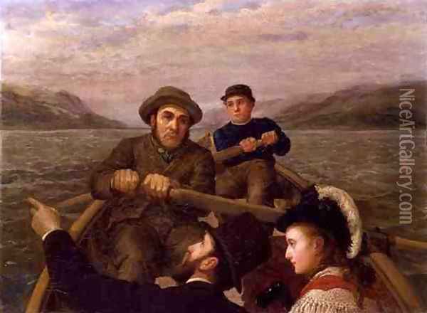 Journey By Rowing Boat, 1878 Oil Painting - Horace Petherick