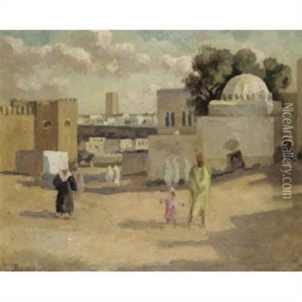 A Moorish Town Oil Painting - Roger Fry