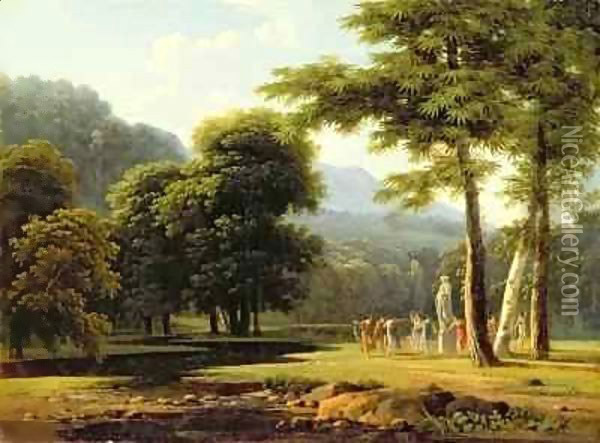 Landscape Oil Painting - Jean-Victor Bertin