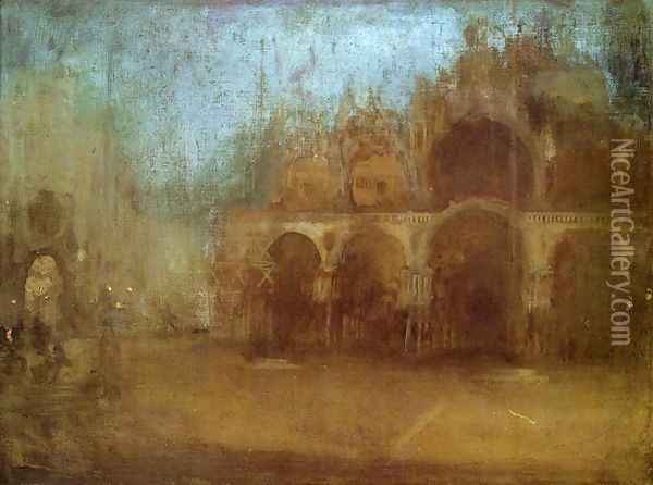 Nocturne: Blue and Gold - St Mark's, Venice Oil Painting - James Abbott McNeill Whistler