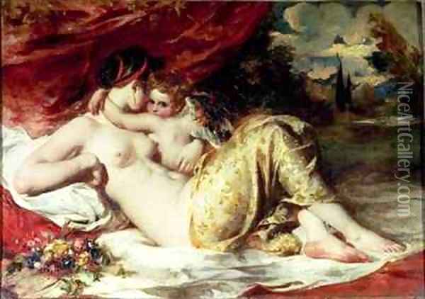 Venus and Cupid 2 Oil Painting - William Etty