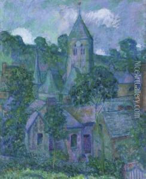 Giverny At Night Oil Painting - Theodore Butler