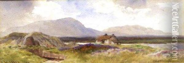 Cresees Lough, Donegal Oil Painting - Joseph Carey Carey