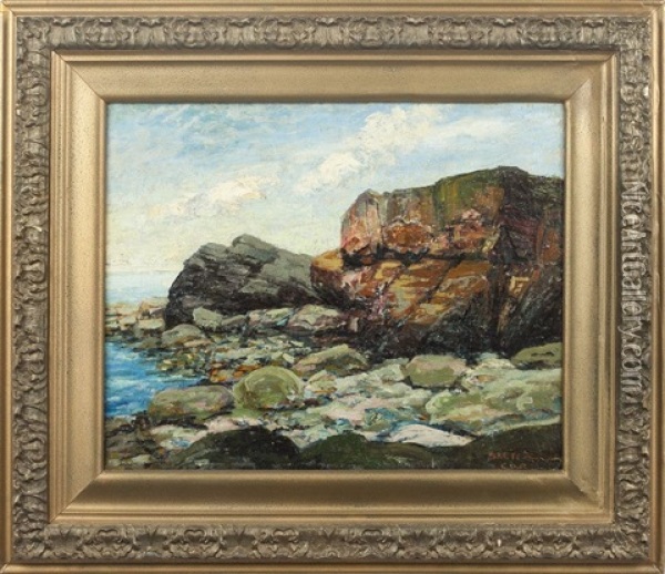 Rocky Coast Oil Painting - Charles Robinson
