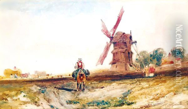 Old Mill, Danbury, Essex Oil Painting - Peter de Wint