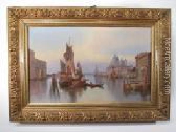 Venedigansicht Mit Blick Auf Santa Maria Della Salute Oil Painting - Karl Kaufmann