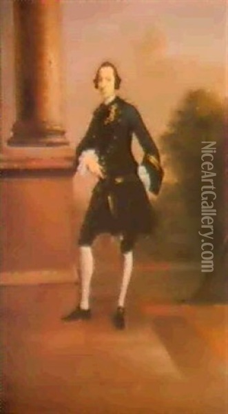 Portrait Of A Gentleman, Probably Lascelles Raymond         Iremonger Oil Painting - Arthur Devis