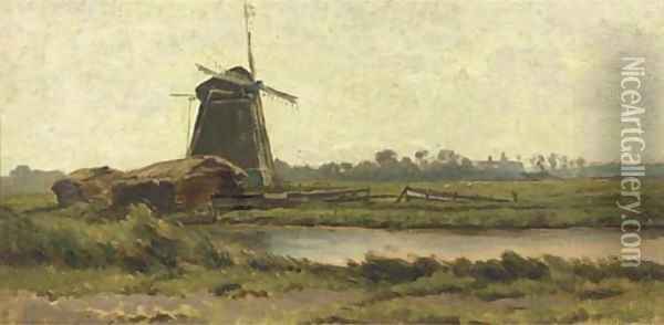 A polderlandscape at dawn Oil Painting - Caesar Van Everdingen