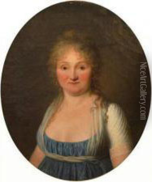 Portrait Presume De La Femme Du Peintre. Oil Painting - Francois-Xavier Fabre